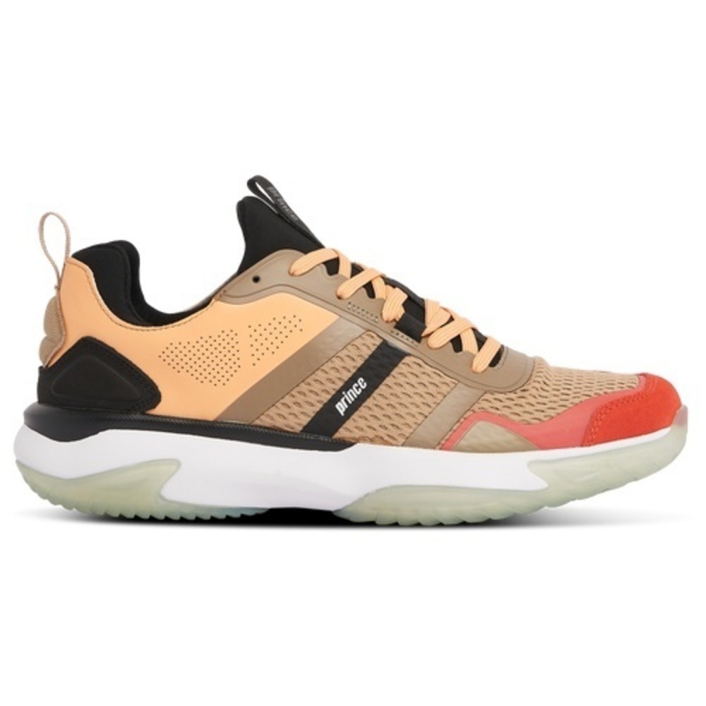 Prince Men's Club 744 Heritage Sneaker, Sand/Orange/Black , 8.5